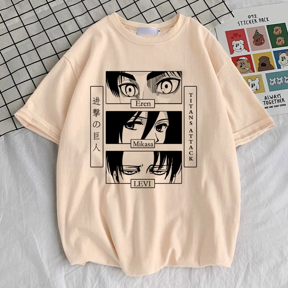 Attaque sur Titan t-shirt fille Vintage Pop Culture confortable numérique top t-shirts streetwear années 2000 anime