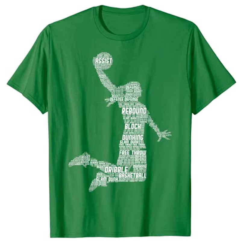 T-shirt graphique de basket-ball pour filles et femmes