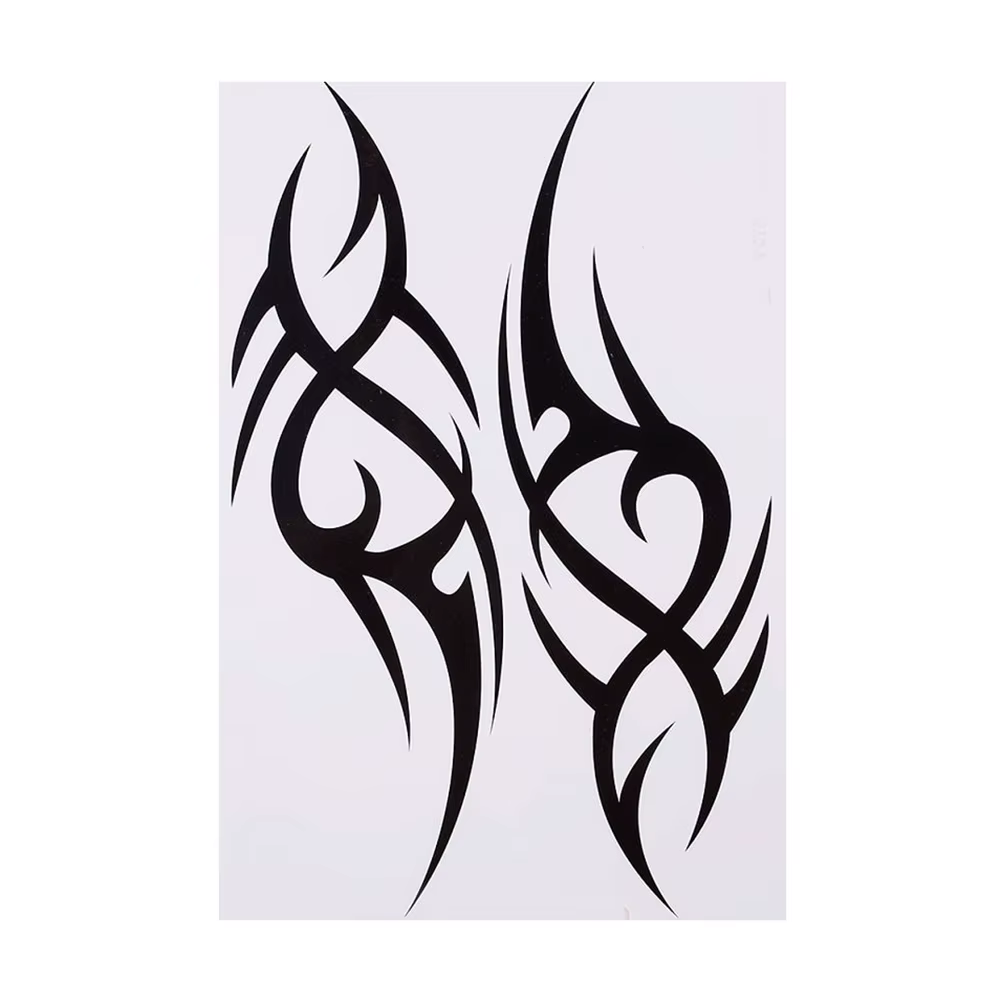 Autocollants de tatouage 3D demi-manche pour hommes, mode élégante, art corporel cool, bras temporaire, totem, 1 pièce
