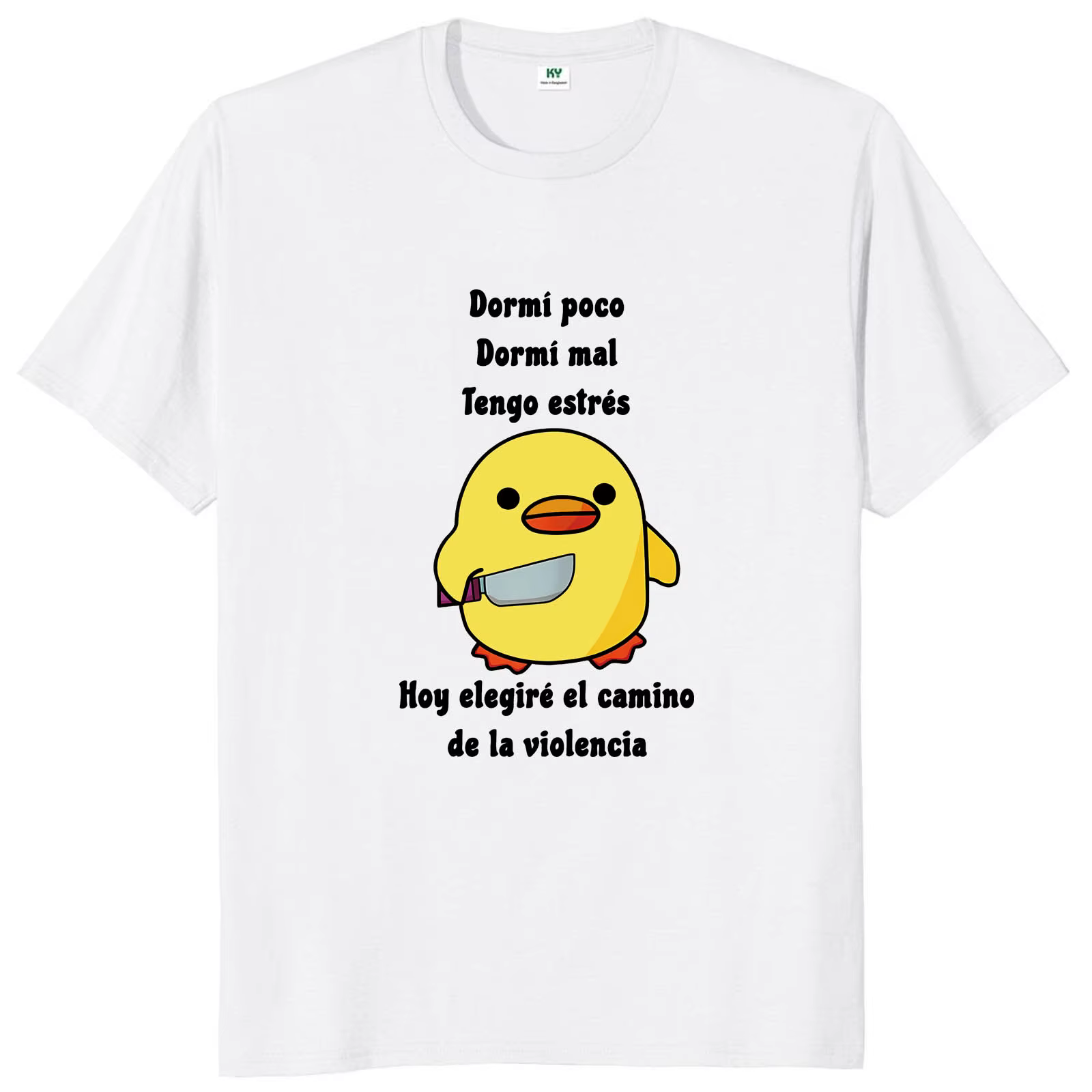 T-shirt humoristique « Je dors peu et mal car je suis sous pression aujourd'hui » en coton doux unisexe à col rond Y2k