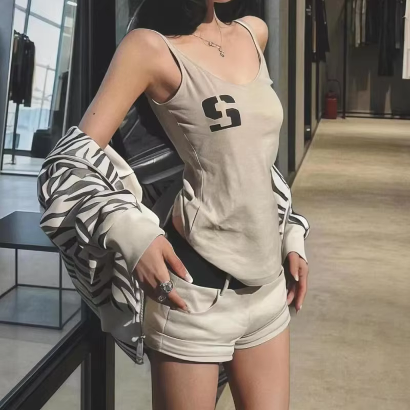 Débardeur Camisole Uni Col V Sans Manches pour Femme