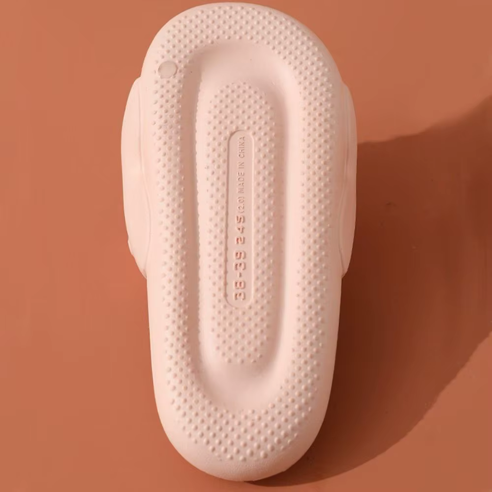 Pantoufles coulissantes confortables à pois pour femmes