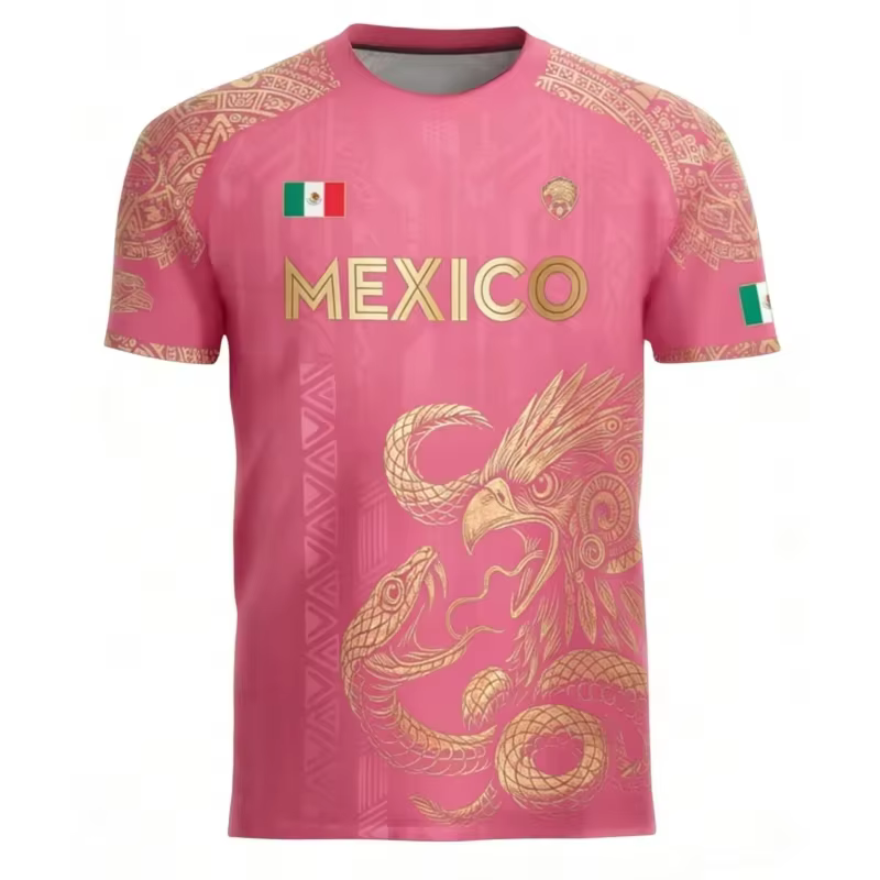 T-shirt pour homme avec imprimé drapeau du Mexique 2026