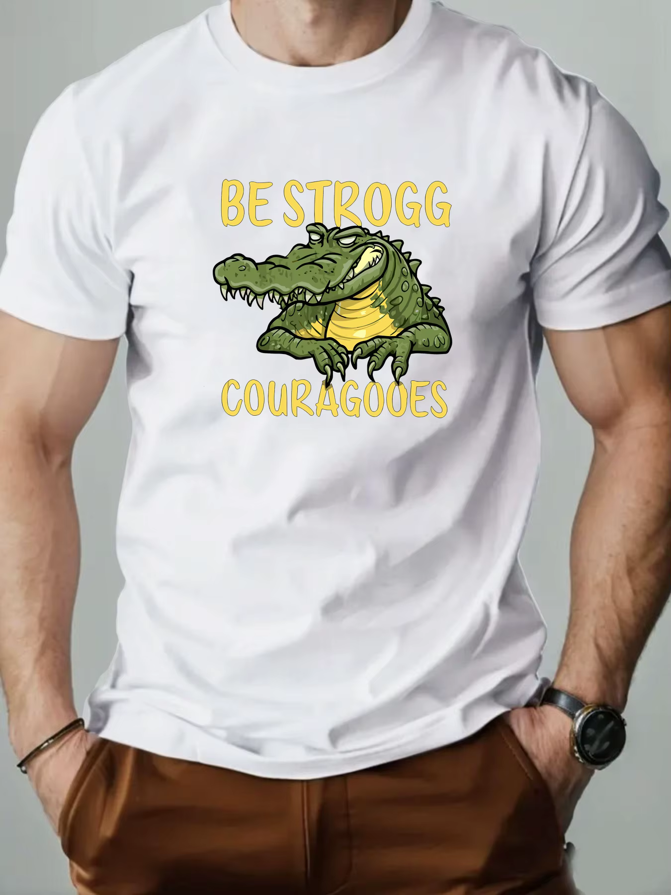 T-shirt col rond pour hommes