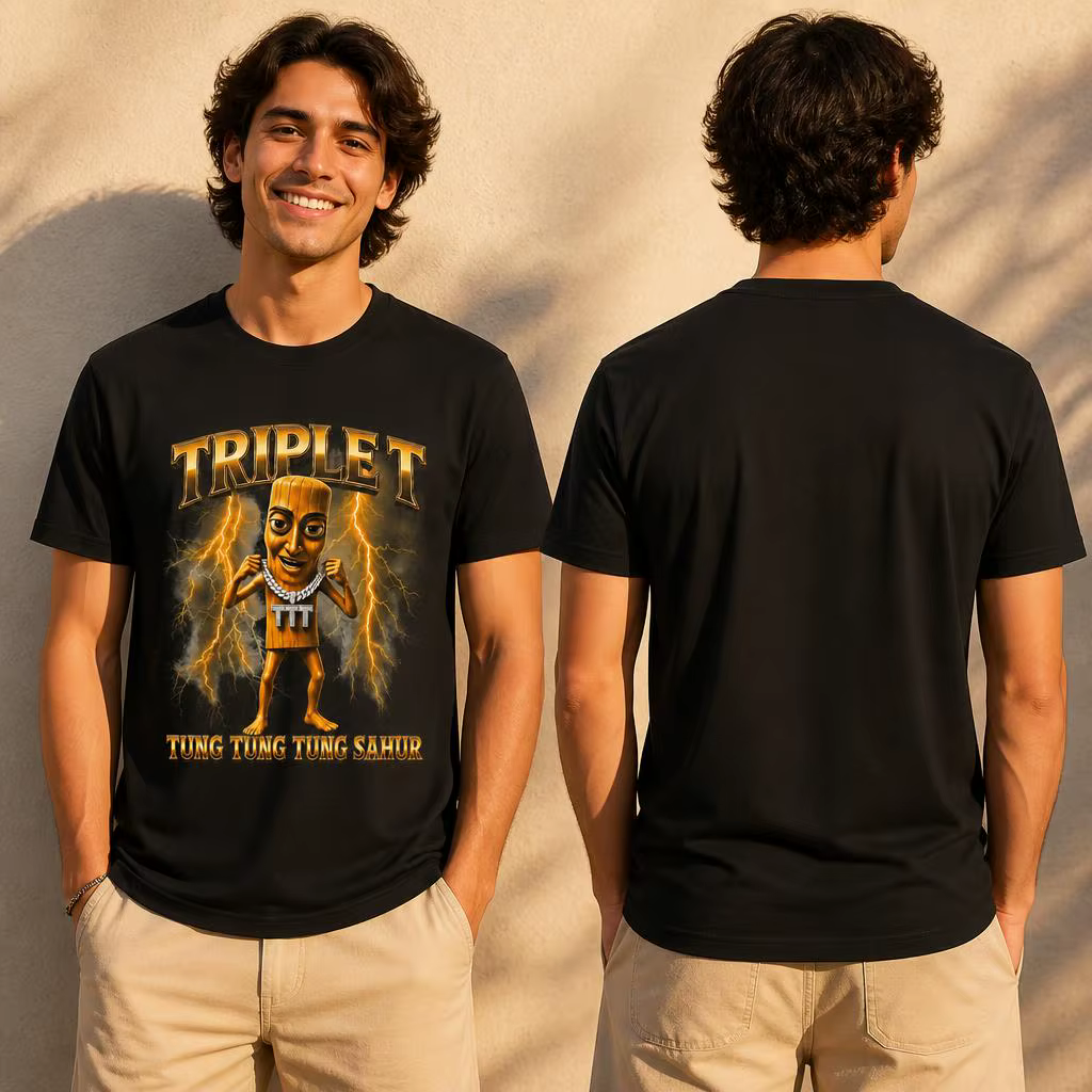 T-shirts décontractés Triple T Tung Tung Tung Sahur