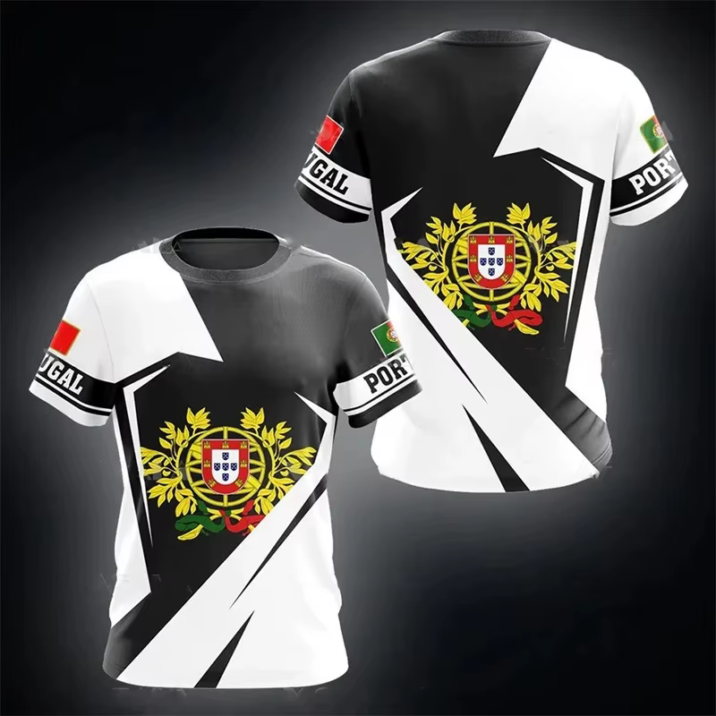 3D Portugal drapeau impression t-shirt