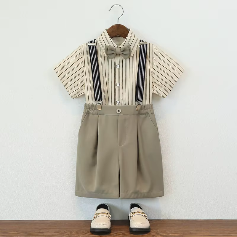 Ensemble chemise à manches courtes pour garçons