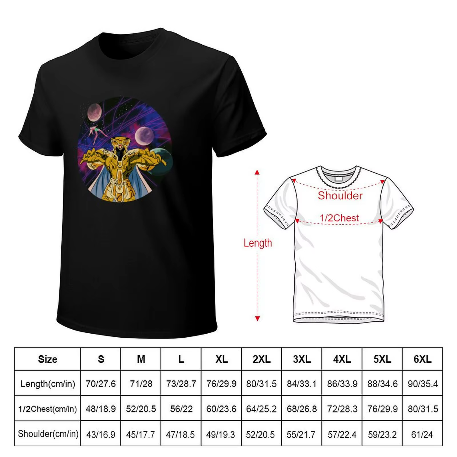 Saga Gemini Saint Seiya T-shirt décontracté à manches courtes pour Noël