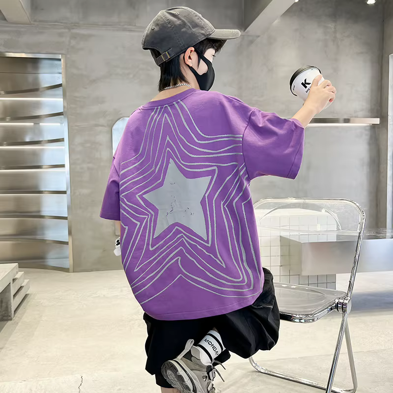 Été garçon vêtements de luxe T-shirt pour Tween enfant nouveau décontracté à manches courtes