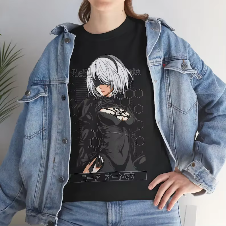 Chemise Nier sexy 2B, chemise Nier, t-shirt Anime