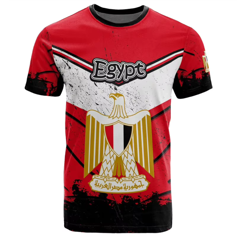 T-shirt drapeau égyptien pour hommes et femmes