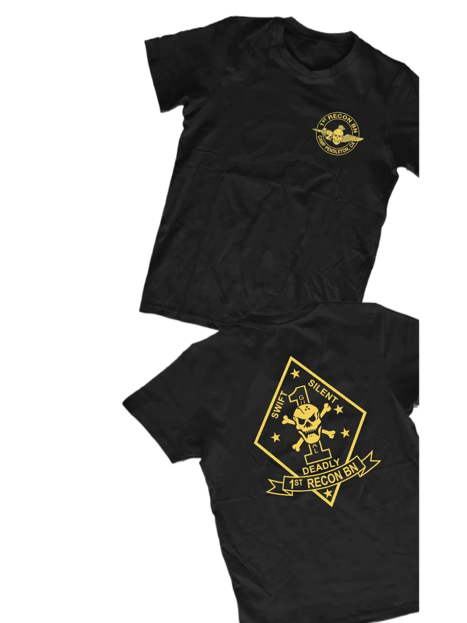 Camp Pendleton, CA. US Marine Corps 1er bataillon de reconnaissance T-Shirt 100% coton col rond manches courtes été