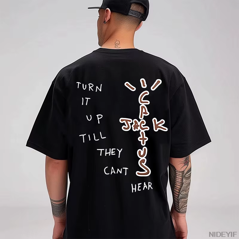 100% coton t-shirt hommes femmes mode Hip Hop t-shirts cactus jack lâche à manches courtes Fans cadeau hauts