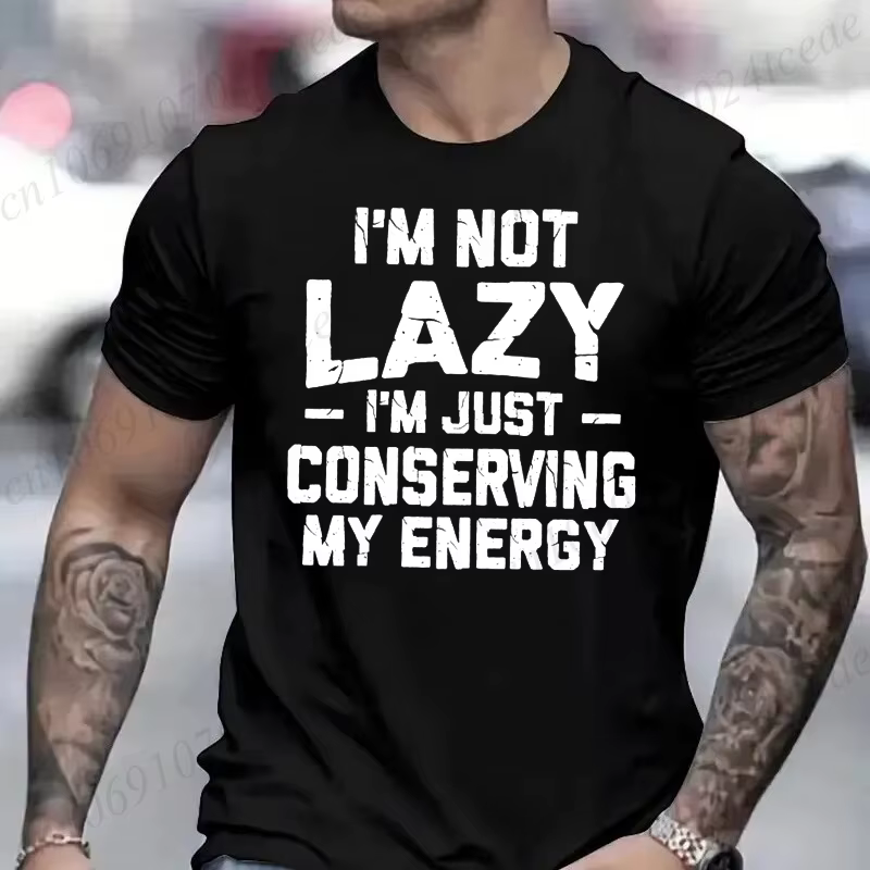 T-shirt humoristique pour hommes « Je ne suis pas paresseux » – Cadeau d'anniversaire pour mari