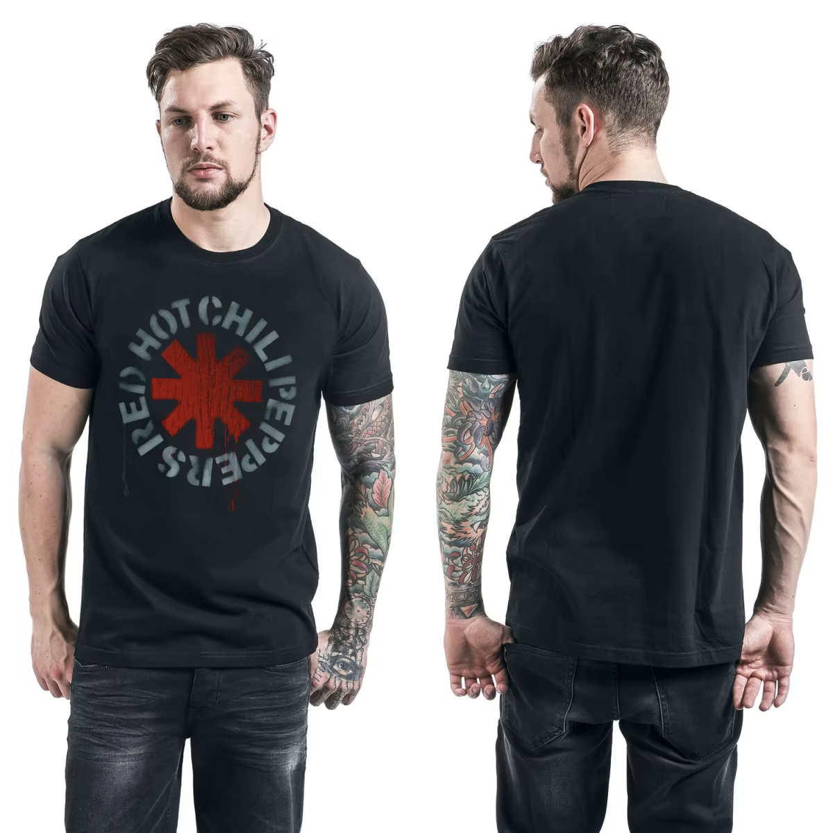T-shirt en coton avec motif Red Hot Chili Peppers
