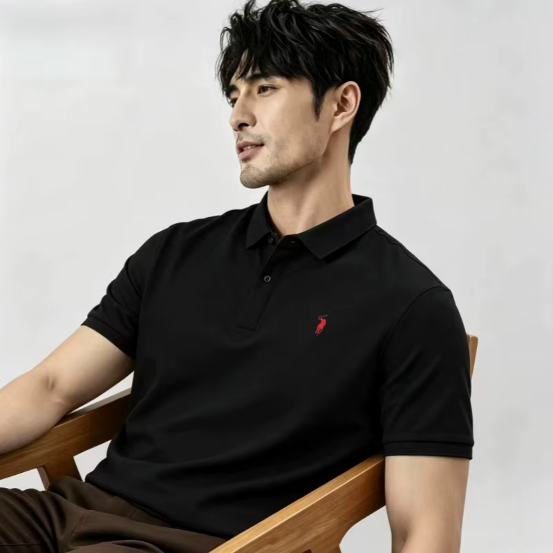 Polo brodé Paul Pony de marque haut de gamme