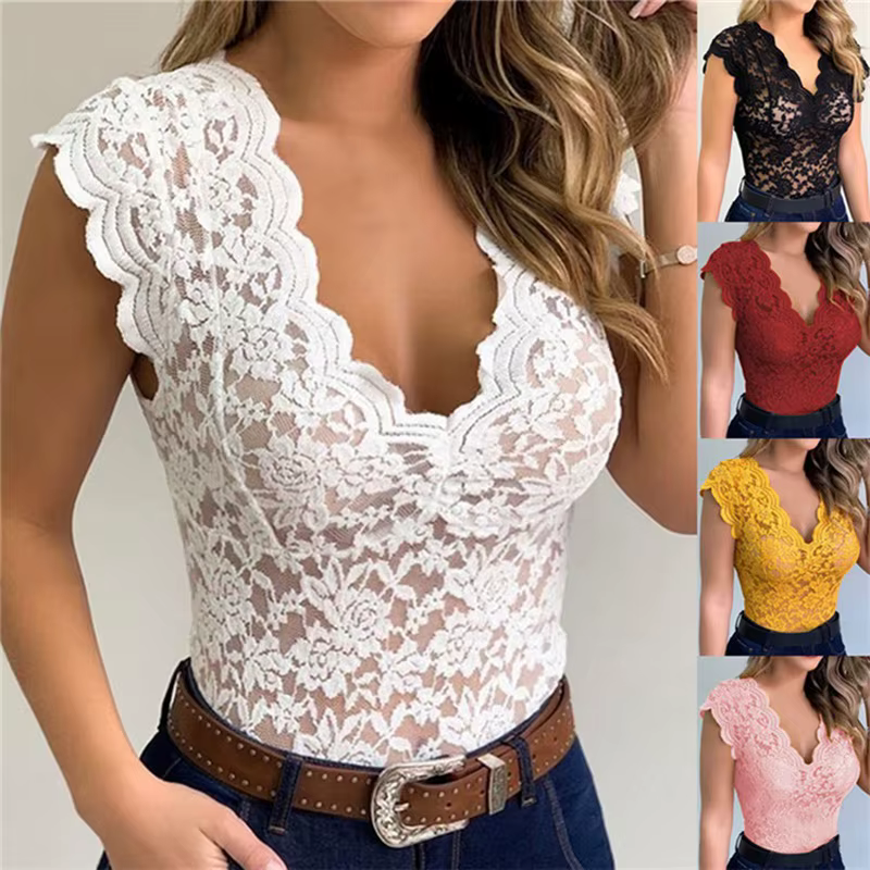 Débardeur Sexy en Dentelle pour Femme