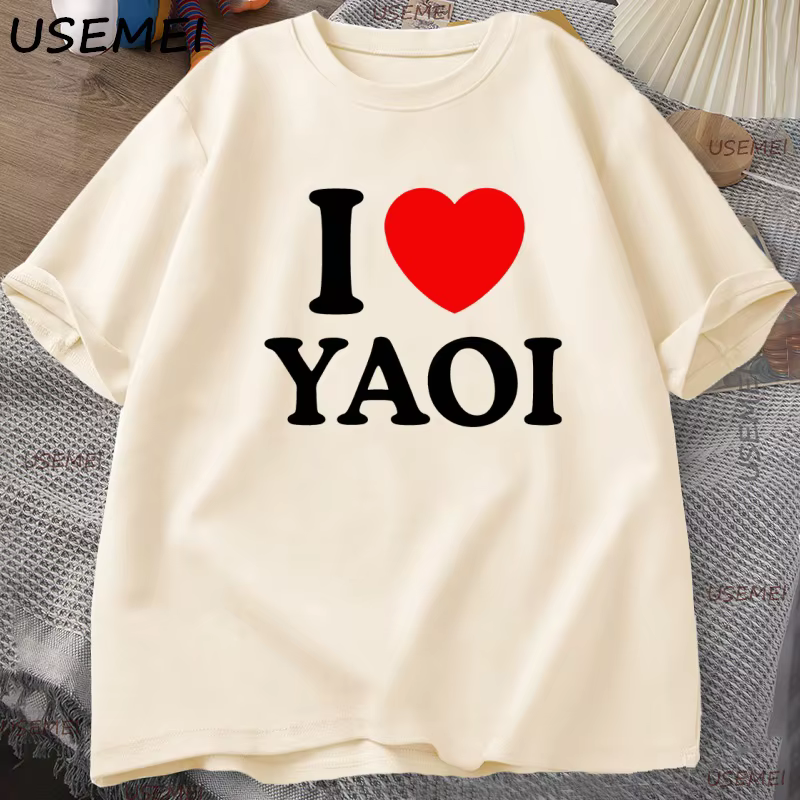 J'aime Yaoi T-Shirt hommes femmes drôle coton à manches courtes vêtements