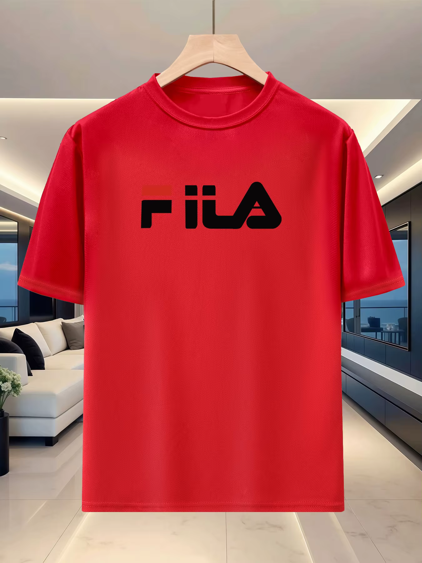 T-shirt d'été pour homme à col rond et manches courtes - Tissu léger et respirant - Sports de plein air