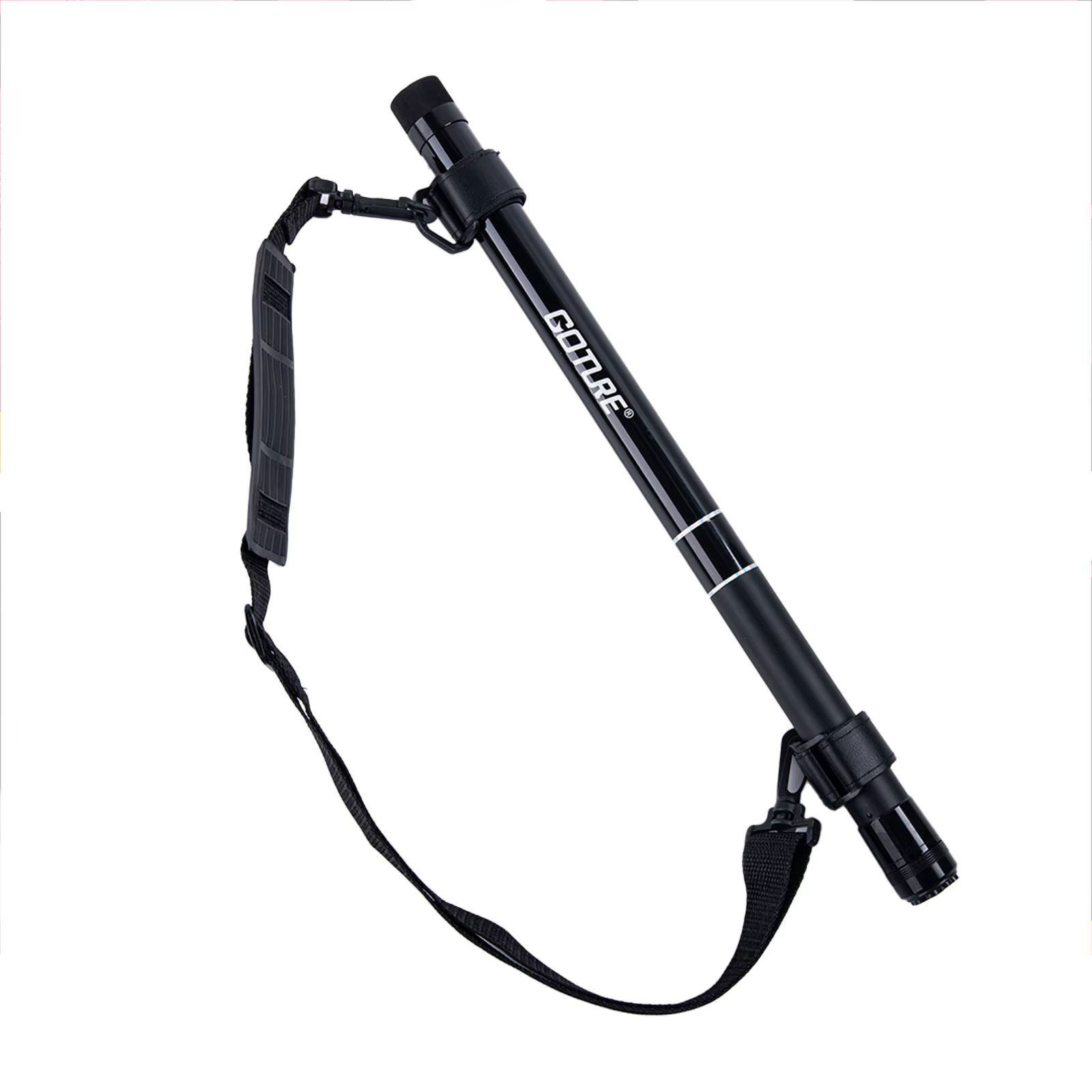 Goture – poteau d'atterrissage télescopique court, léger, livré avec une poignée en filet de ceinture, pour la pêche en roche, 2.1m/3.0m/3.9m