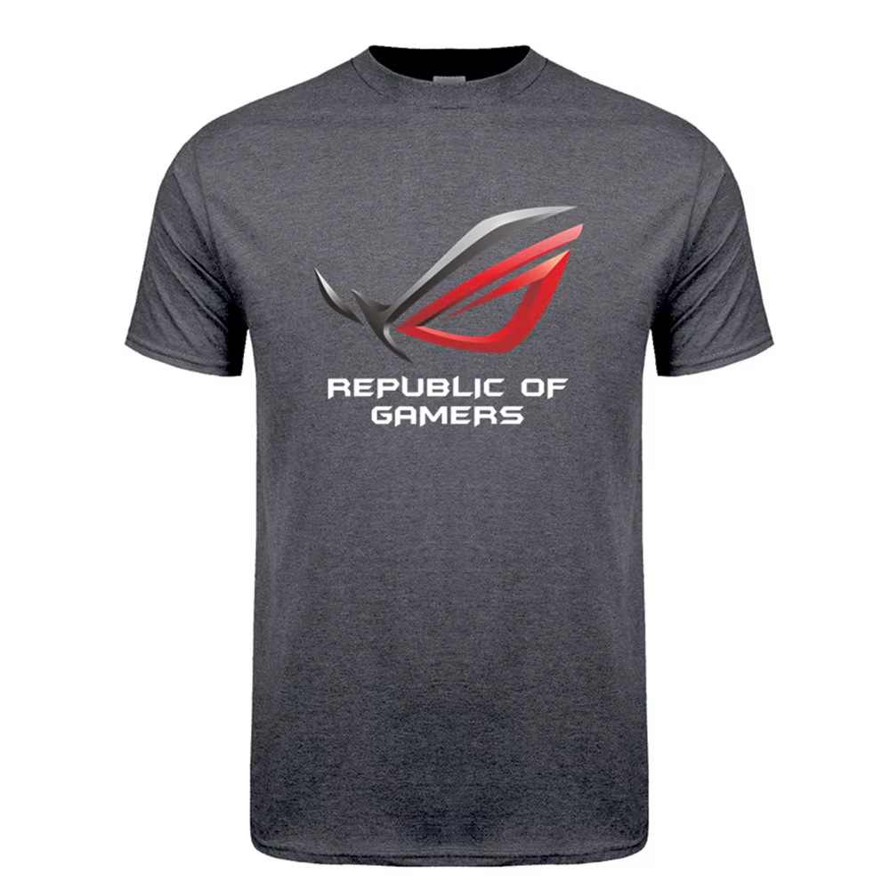 ROG république des joueurs t-shirt unisexe décontracté à manches courtes homme Cool coton