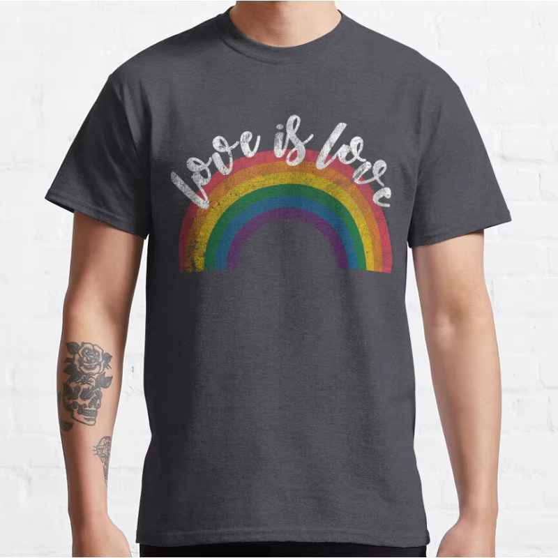 Gay Pride Vintage arc-en-ciel LGBT amour est