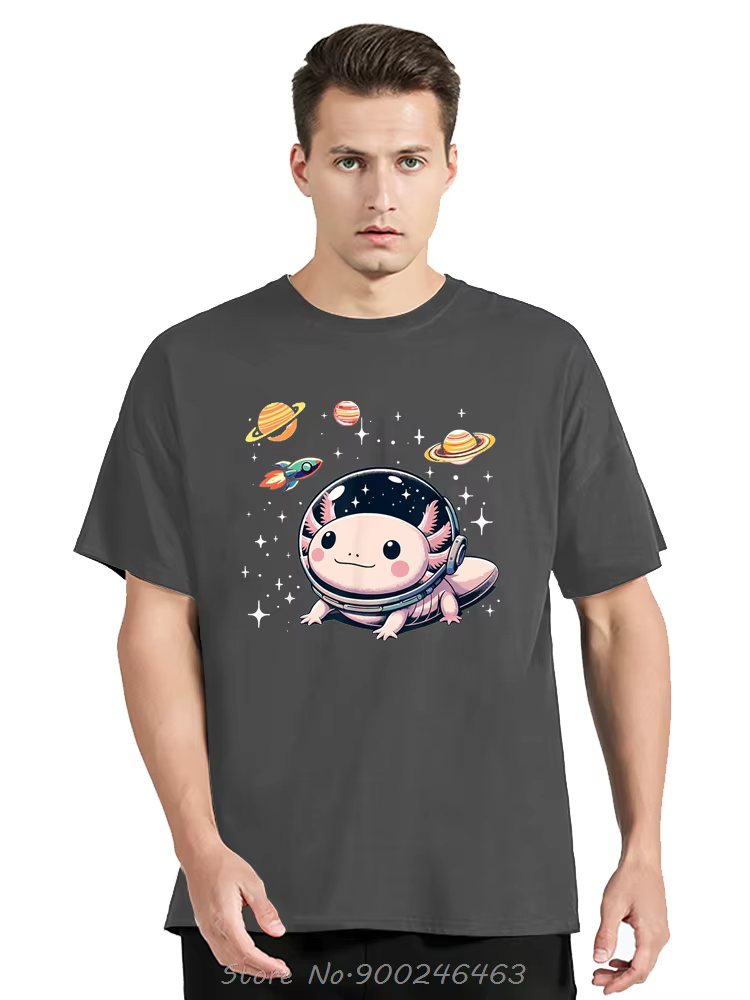 Axolotl Kawaii mignon Axolotls astronaute planètes espace T-Shirt