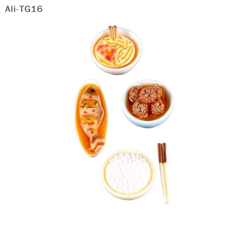 Plats chinois miniatures pour maison de poupée