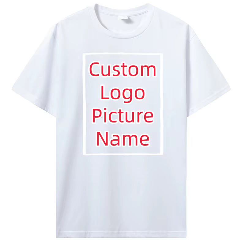 T-shirt personnalisé faire votre conception Logo texte hommes imprimer société équipe coton