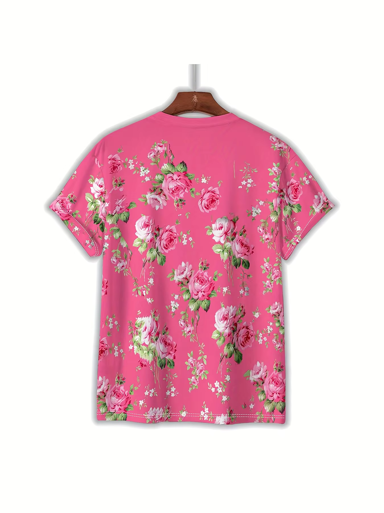 T-shirt pour femme - Motif floral rose
