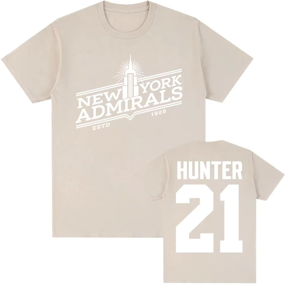 Scott Hunter 21 New York amirals T-shirt chauffé rénovation TV