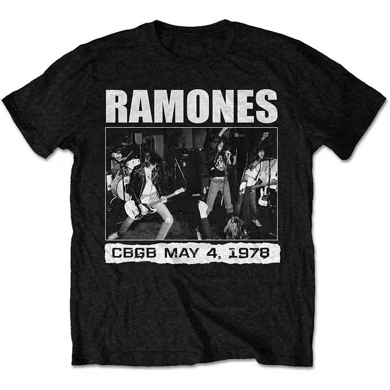 The Ramones - Groupe punk américain légendaire - T-shirt à manches courtes en coton imprimé musique rock