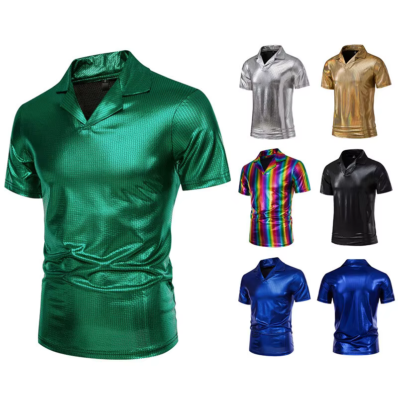T-shirt à col et manches courtes pour homme