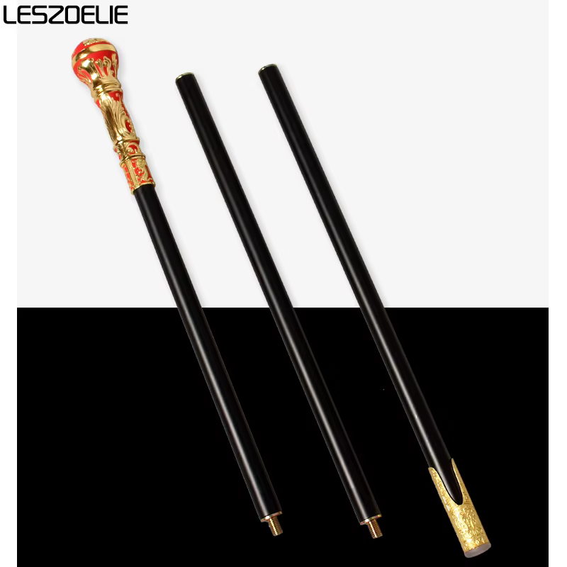 Bâton de marche de luxe avec poignée en argent pour homme et femme