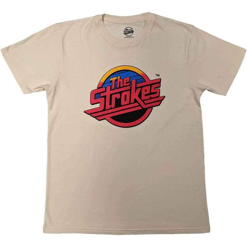 The Strokes t-shirt rouge Logo Rock officiel nouveau naturel