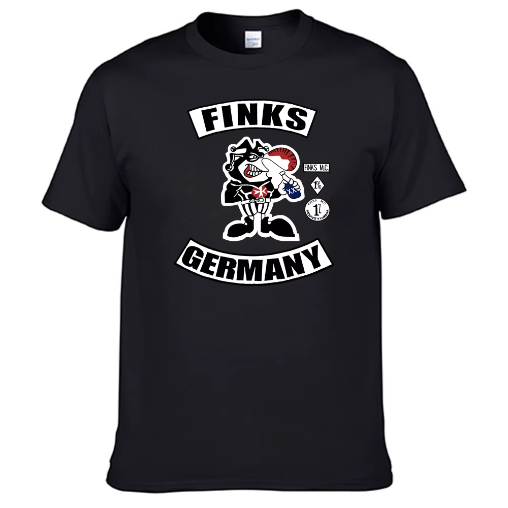 T-shirt Hurcycles Club The Finks Mc pour homme, chemise 100% coton, N01