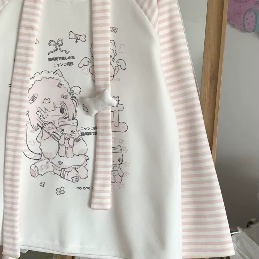 T-shirt à manches longues et col rond pour femme