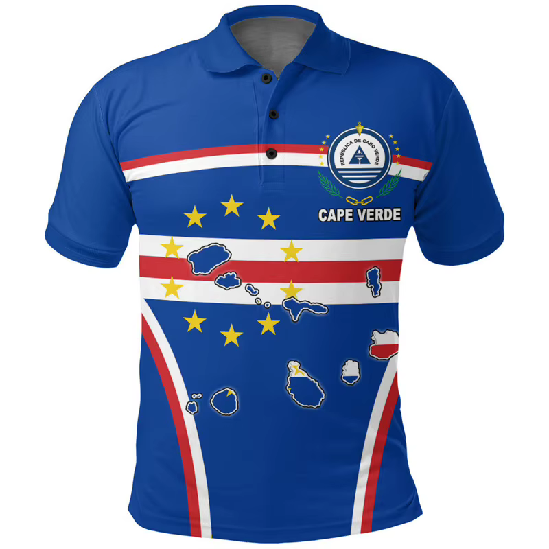 Polo vintage imprimé en 3D pour hommes