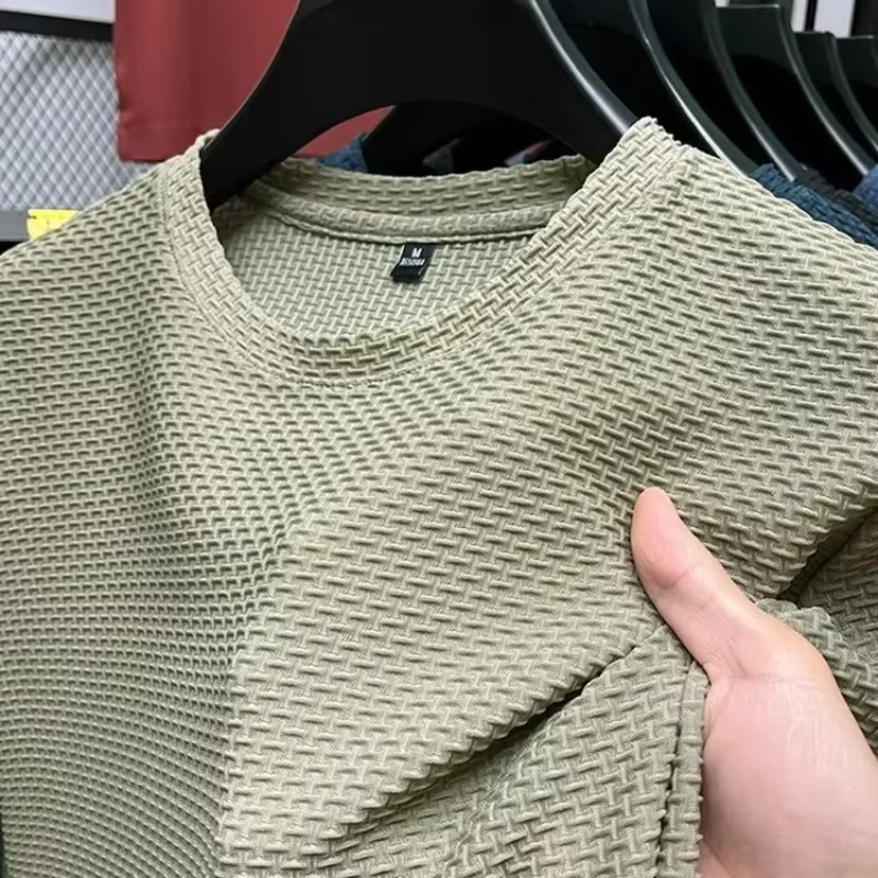 T-shirt à manches courtes en maille de bambou pour hommes