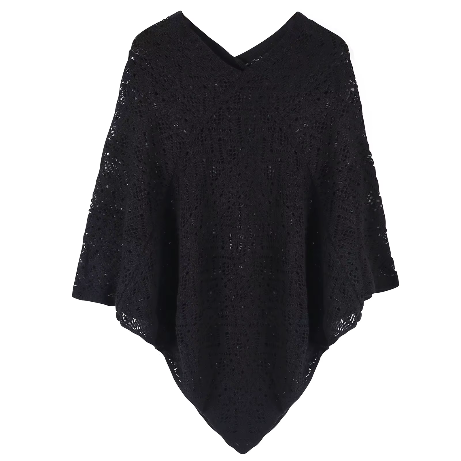 Livraison directe nouvelle mode femme Poncho mince pull femmes couleur unie rayure Cardigans grande taille