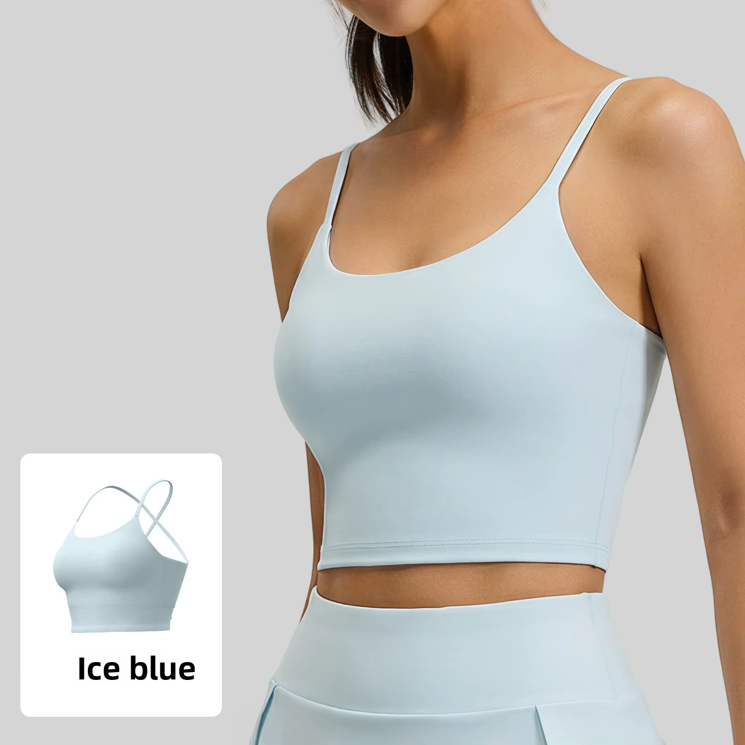 Nouveau débardeur de sport pour femme avec bonnets intégrés