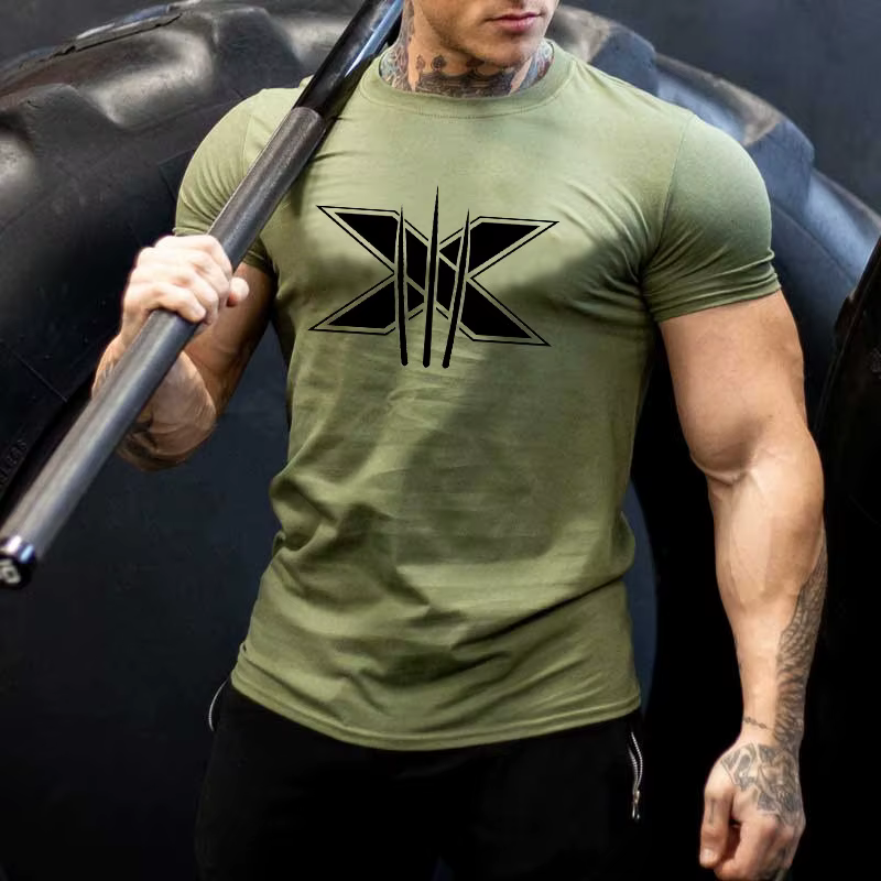 T-shirt pour hommes musculation graphique t-shirts entraînement Fitness