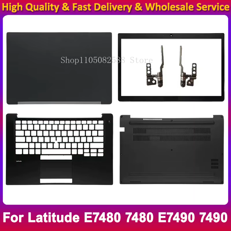 Coque arrière/lunette avant/charnières/repose-paume/boîtier inférieur pour ordinateur portable Dell Latitude E7480 7480