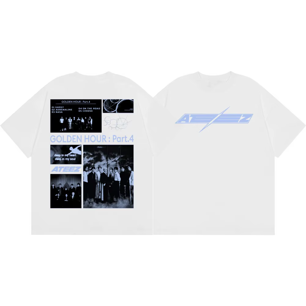 T-shirt Kpop Ateez Merch Album pour hommes et femmes