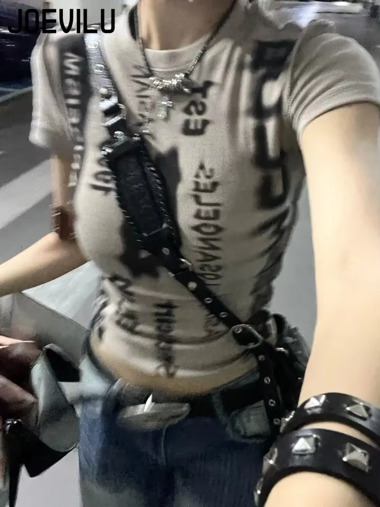 T-shirt Chic à Manches Courtes et Col Rond pour Femme