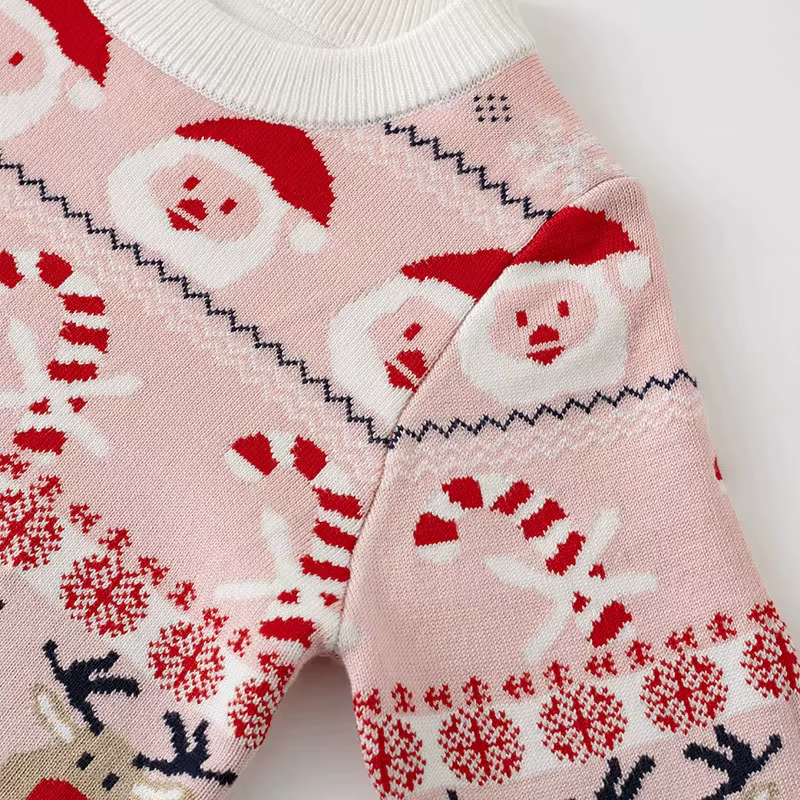 Chandails de noël enfants dessin animé haut filles à manches longues col rond pull automne nouveau tricots de style