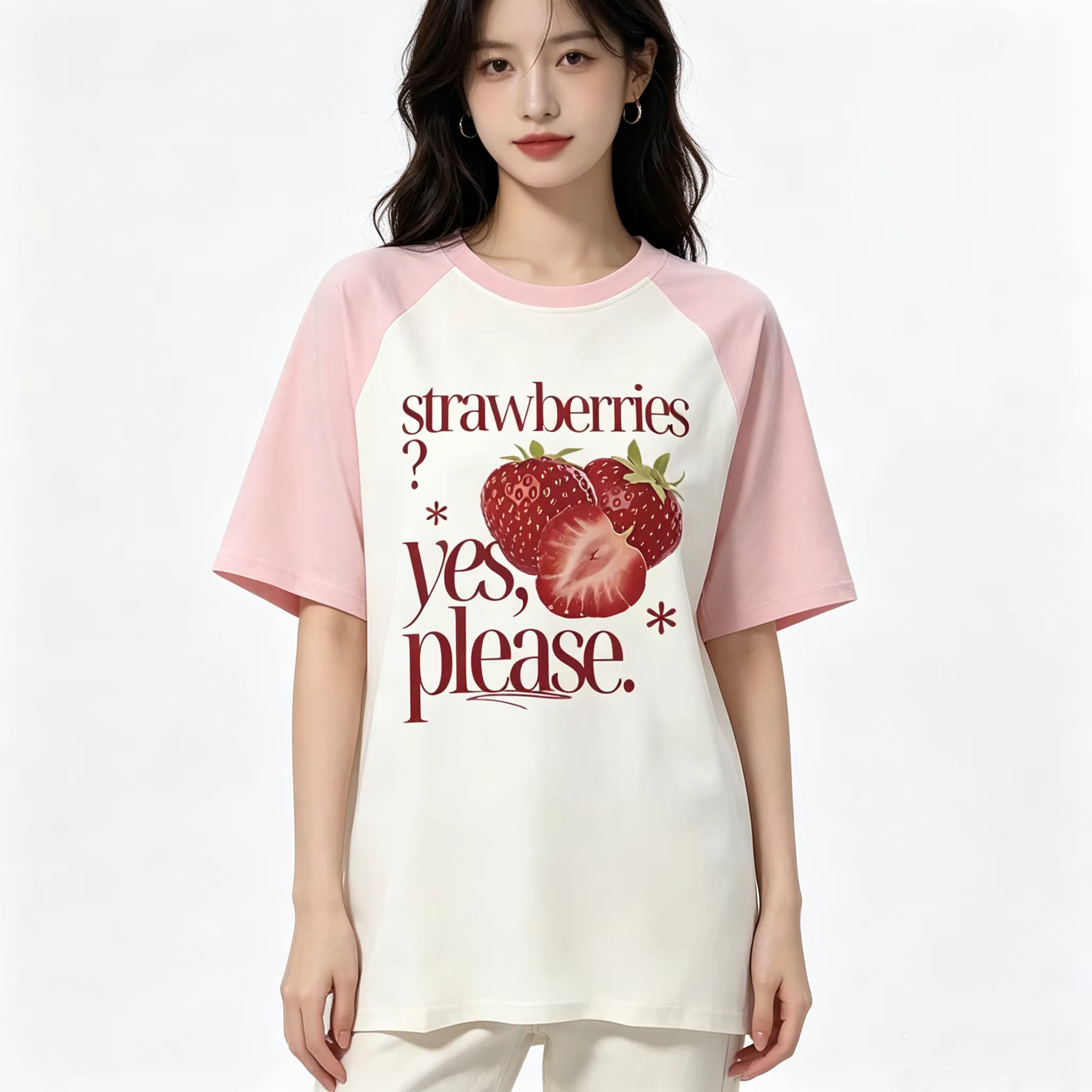 T-shirts tendance cerise pour femmes et filles