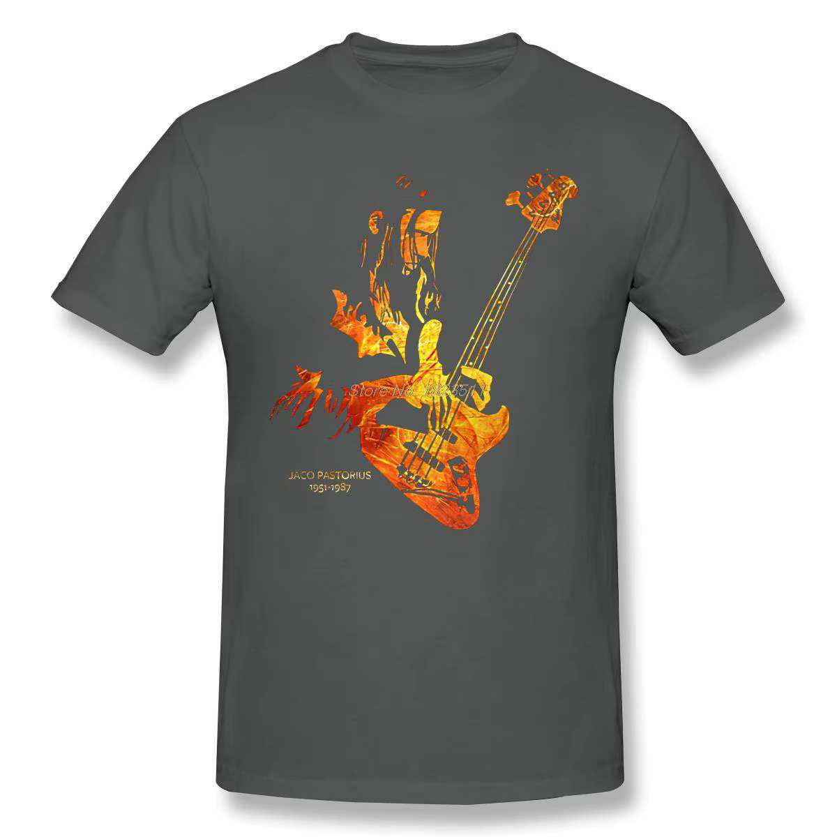 Hommes Jaco Pastorius In Memoriam guitare T-Shirt musique basse couverture en coton Vintage à manches courtes