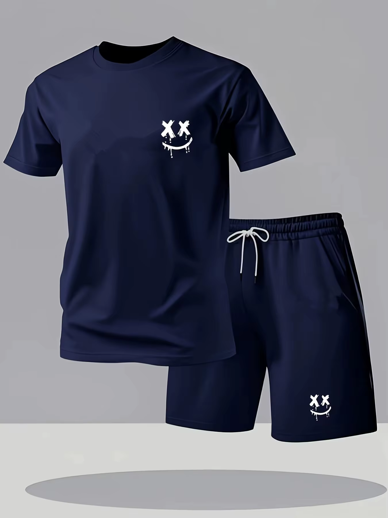 Ensemble de vêtements de sport pour homme - T-shirt à manches courtes avec imprimé et short décontracté respirant