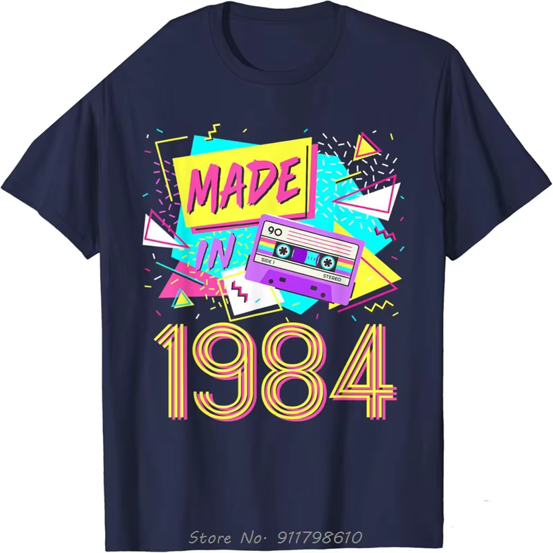 T-Shirt Rétro Vintage en Pur Coton pour Homme